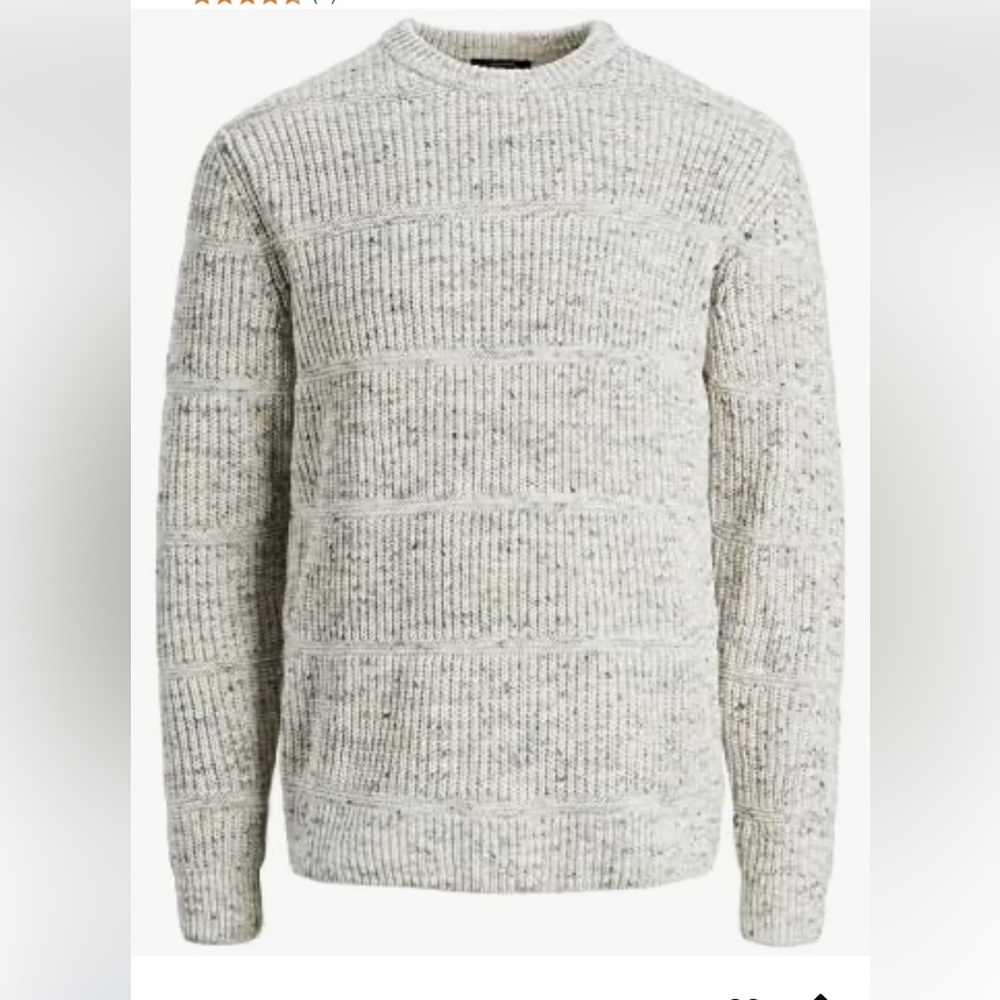 🆕 JACK & JONES Men's Jprblakarter Multicolour Knit Crew Neck sweater SZ XL